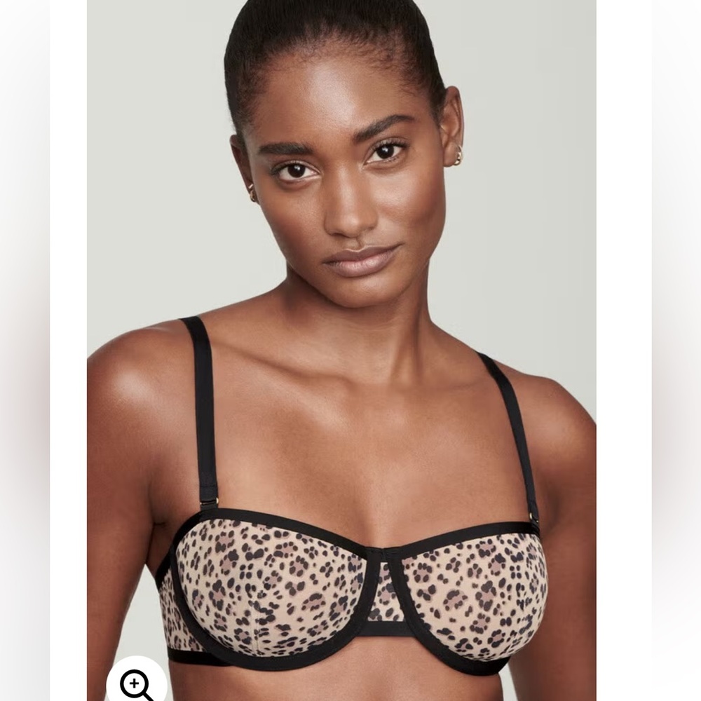 CUUP Balconette Leopard Print Underwire Bra